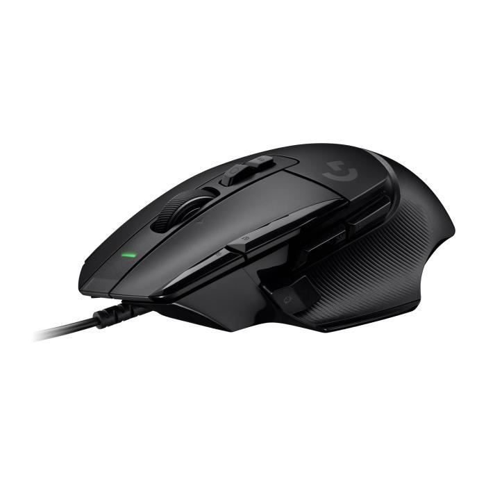 Logitech - G502 X Souris Gaming Filaire - LIGHTFORCE boutons primaires hybrides optique-mécanique, capteur gaming HERO 25K - Noir