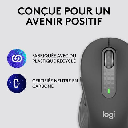 Souris Sans Fil Logitech Signature M650 - Silencieuse, Bluetooth, Boutons Programmables - Graphite