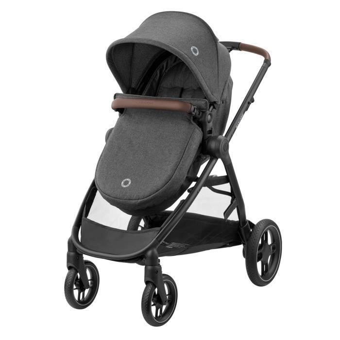 MAXI-COSI Poussette 3 en 1 ZeliaS iSize-Nacelle+Siege auto Cabriofix S iSize+Sac a langer+habillage pluie.De naissance jusqu'a 22Kg