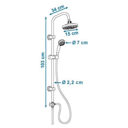 ROUSSEAU Colonne de douche sans robinet Sonora