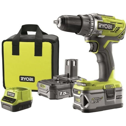 RYOBI ONE+ Perceuse 18 Volts - 2 batteries 2,0Ah & 4,0Ah - R18DD3-2415BS