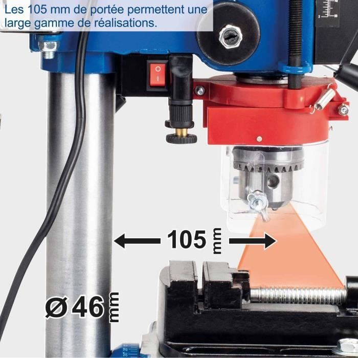 Perceuse a colonne avec laser intégré SCHEPPACH 500W - DP16VLS