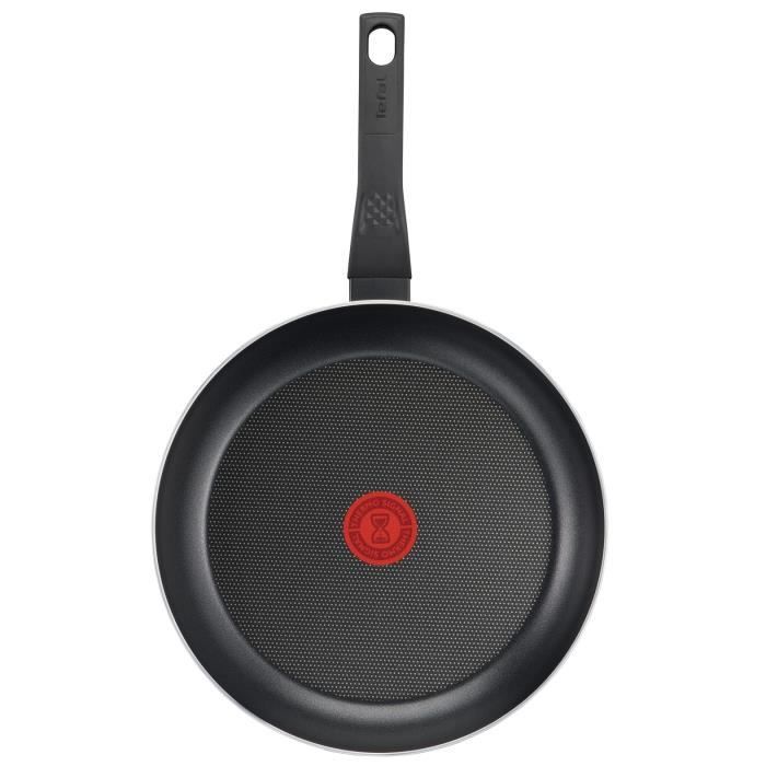 TEFAL B5540602 Easy Cook&Clean Poêle 28 cm, Anti-adhésive, Tous feux sauf Induction, Thermo-Signal, Cuisson saine