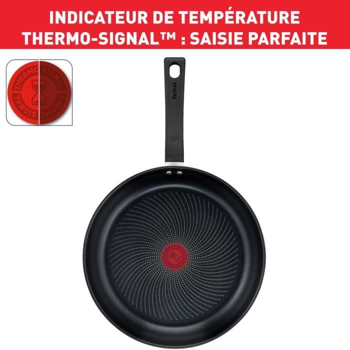 TEFAL B818S804 Delicious Batterie de cuisine inox 8 pieces Casserole, Faitout, 2 Poêles, Louche, Ecumoire, Feutrine protege-poêles