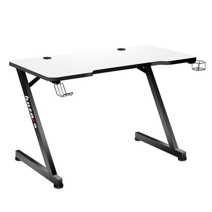 Bureau Huzaro Hero 2.5 Blanc Noir Aluminium 120 x 60 cm