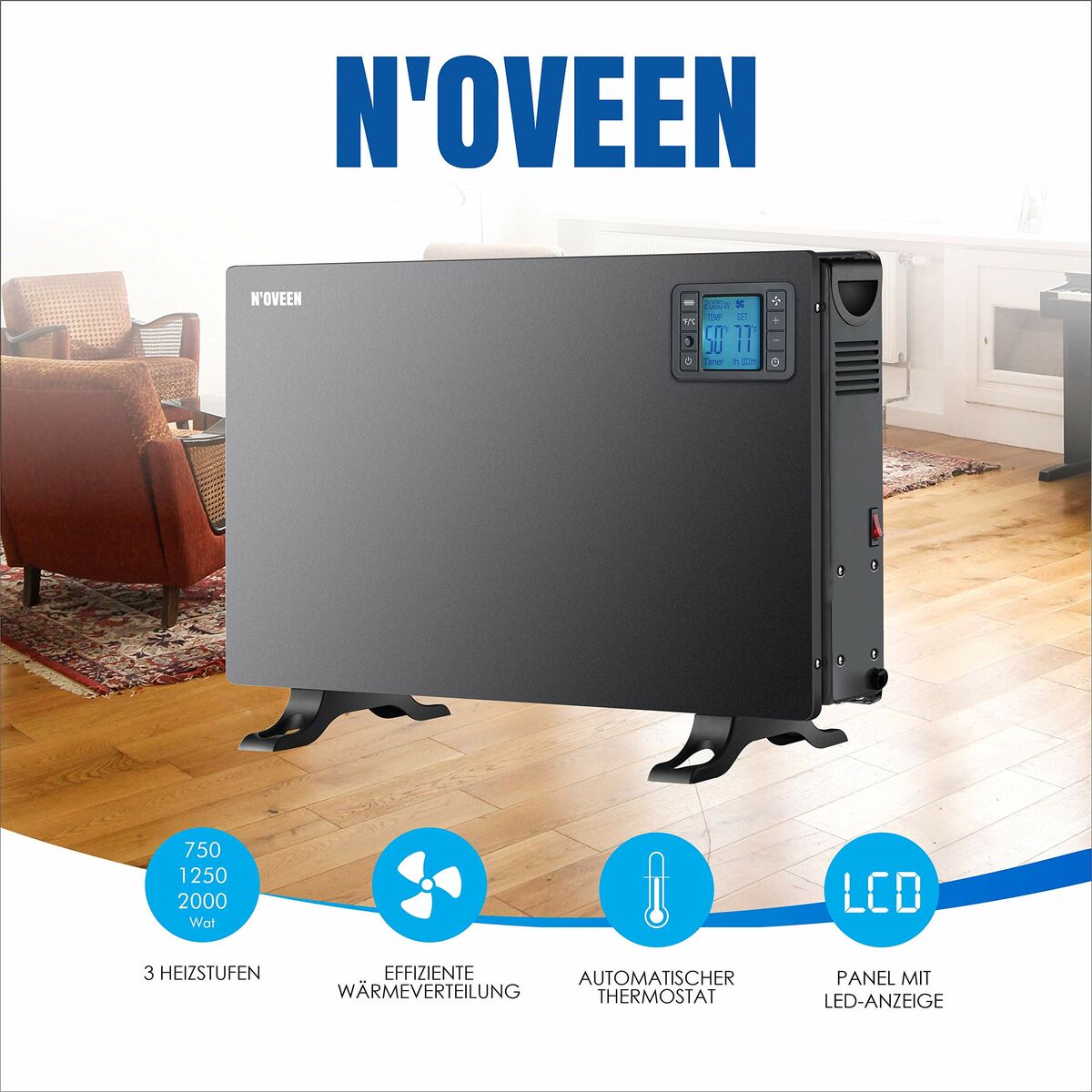 Chauffage N'oveen CH7100 Noir 2000 W