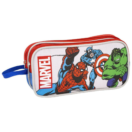 Trousse Fourre-Tout Double The Avengers 22,5 x 8 x 10 cm Rouge