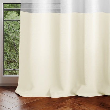 Rideau – voilage IRVETTE couleur blanc anneaux voile_velours 140x270 ameliahome