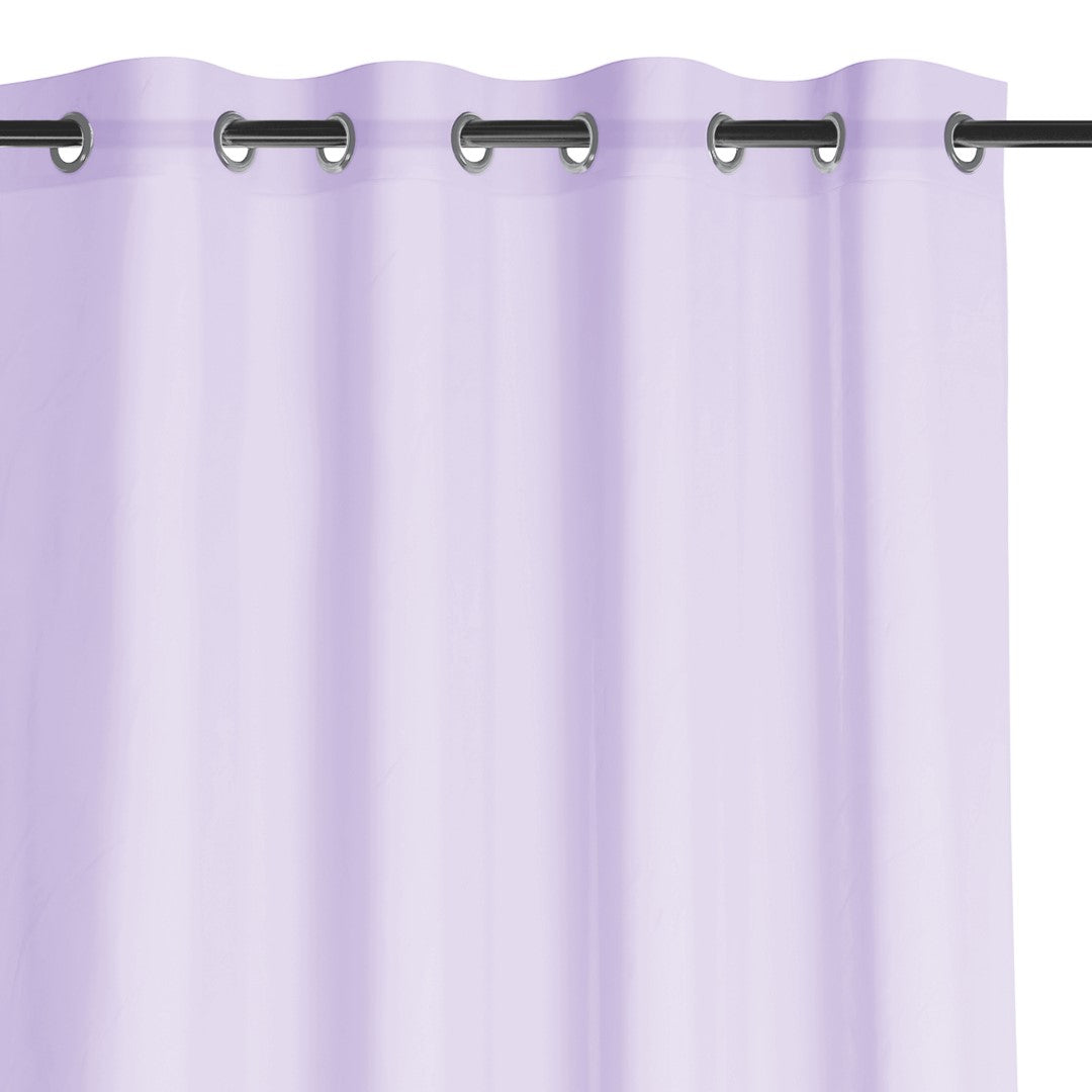 Rideau – voilage LUNARE couleur lilas brodé motif boho anneaux voile 140x250 ameliahome