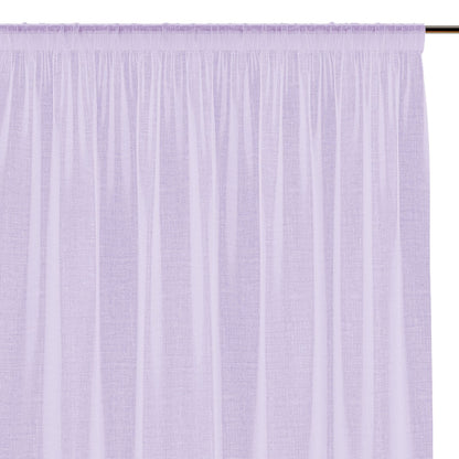 Rideau – voilage LUNARE couleur lilas brodé motif boho ruban de curling voile 140x270 ameliahome