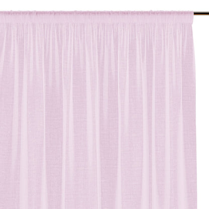 Rideau – voilage LUNARE couleur rose brodé motif boho ruban de curling voile 140x250 ameliahome