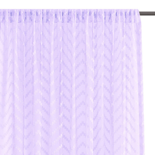 Rideau – voilage MOLISA couleur lilas brodé motif boho bande voile 140x270 ameliahome