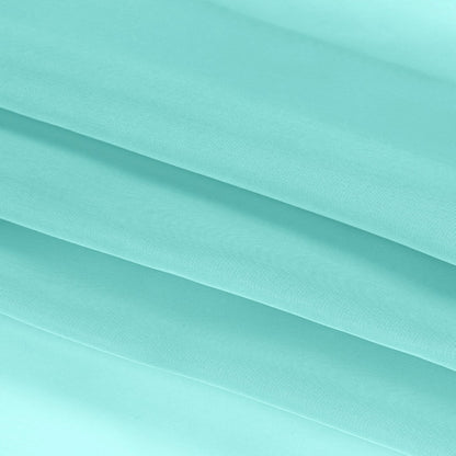 Rideau – voilage VOILE couleur turquoise anneaux voile 300x160 ameliahome