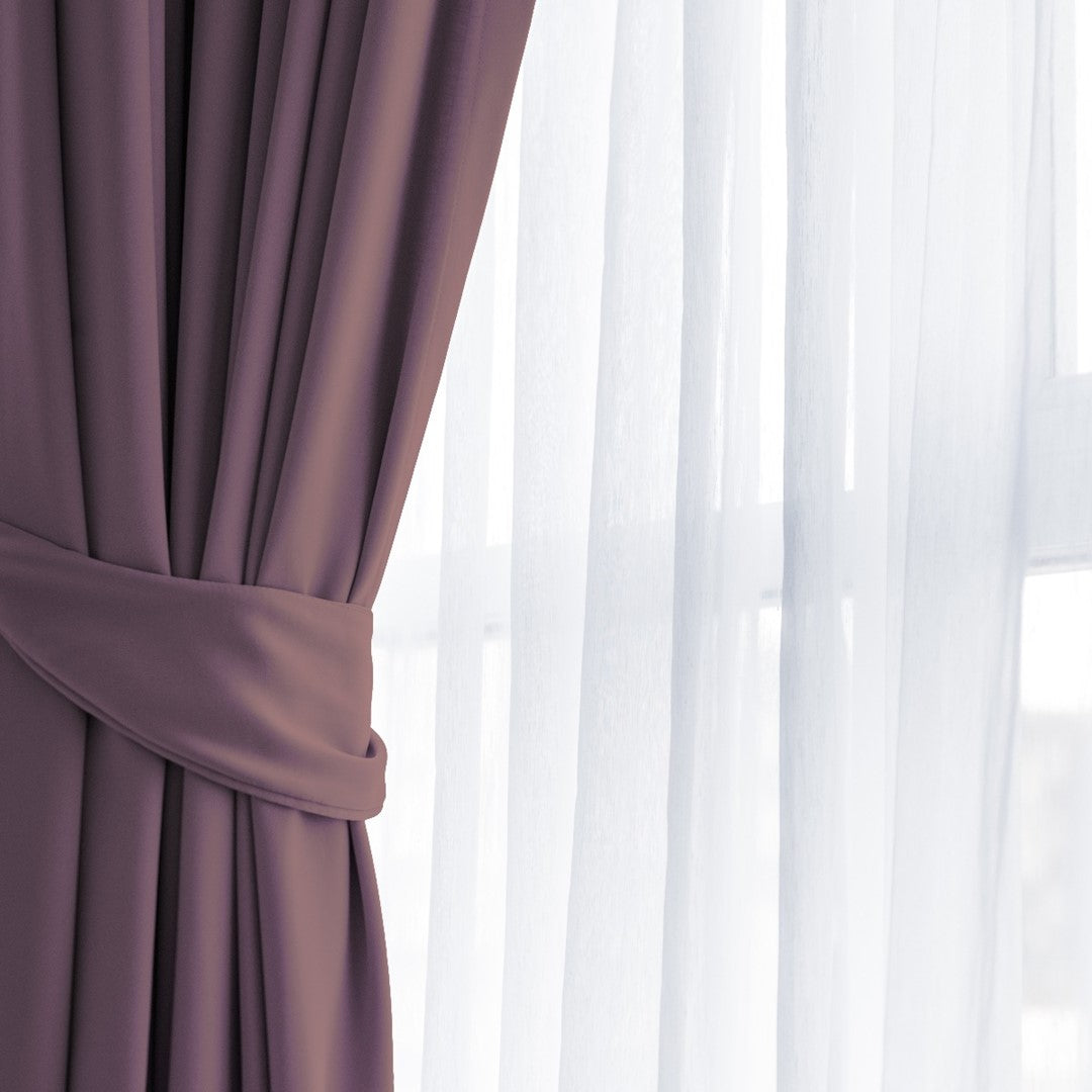 Rideau BLACKOUT couleur lilas style classique oeillets d'argent blackout 140x270 ameliahome