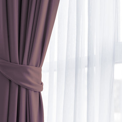 Rideau BLACKOUT couleur lilas style classique oeillets d'argent blackout 140x270 ameliahome