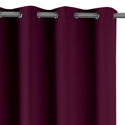 Rideau BLACKOUT couleur violet style classique oeillets d'argent blackout 140x270 ameliahome