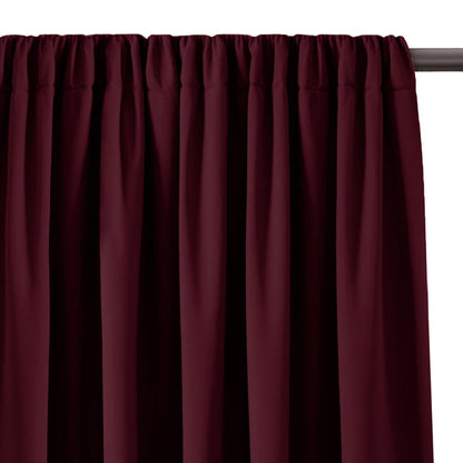 Rideau BLACKOUT couleur bordeaux style classique bande blackout 140x270 ameliahome