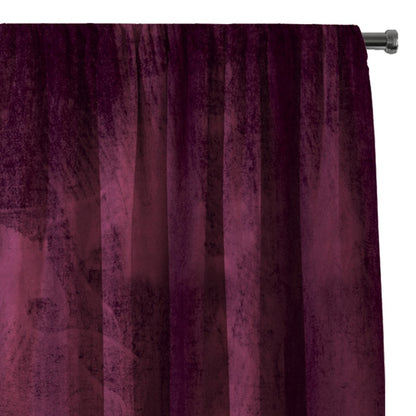 Rideau VELVET couleur bordeaux style classique bande velours 140x270 ameliahome