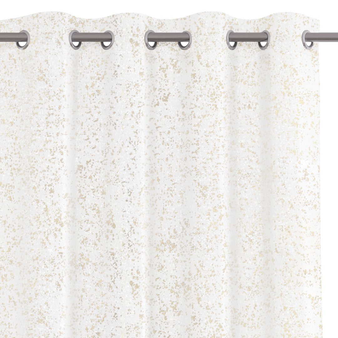 Rideau – voilage SAND couleur blanc imprimé anneaux voile 140x270 ameliahome