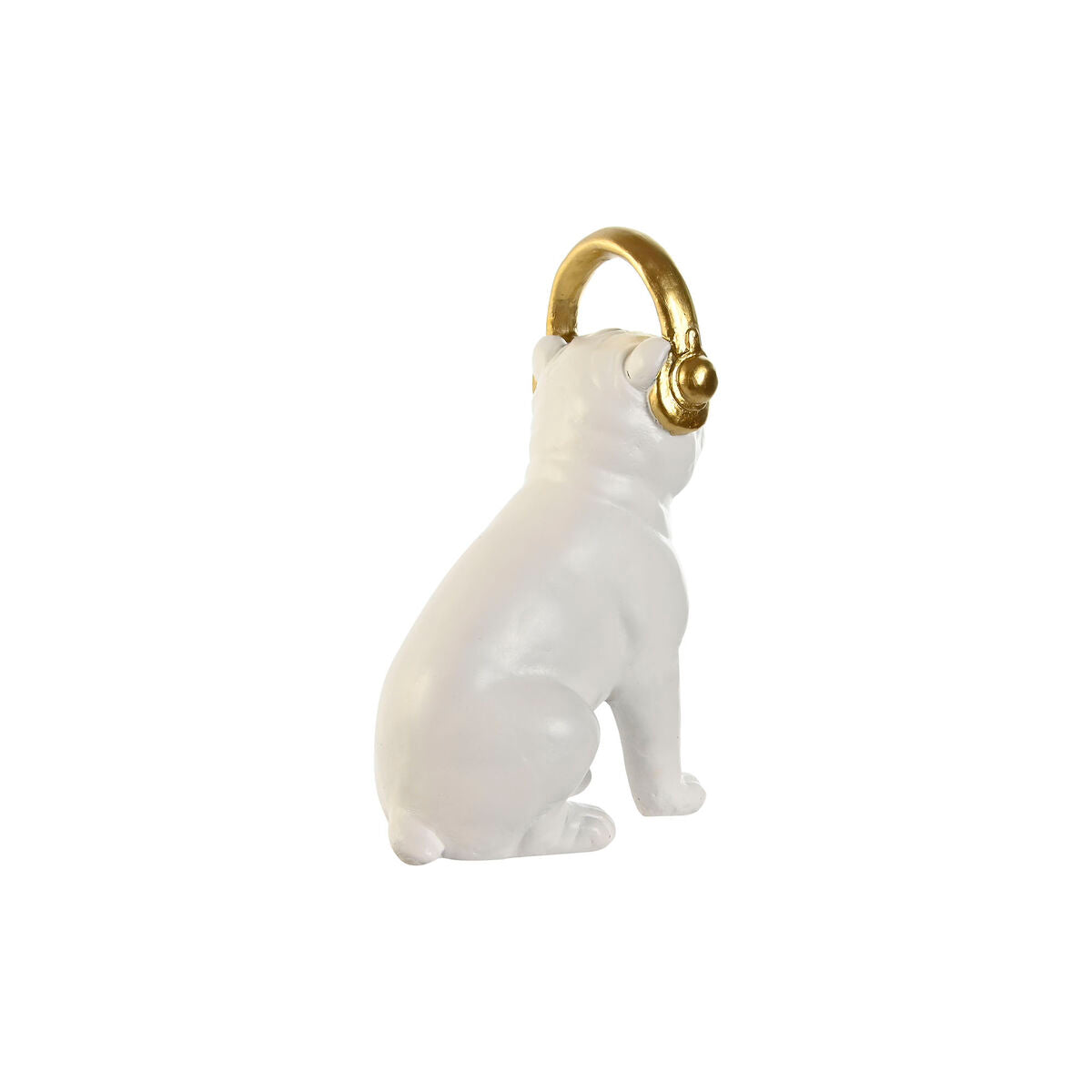 Figurine Décorative Home ESPRIT Blanc Noir Doré Chien 12 x 18 x 30 cm (2 Unités)