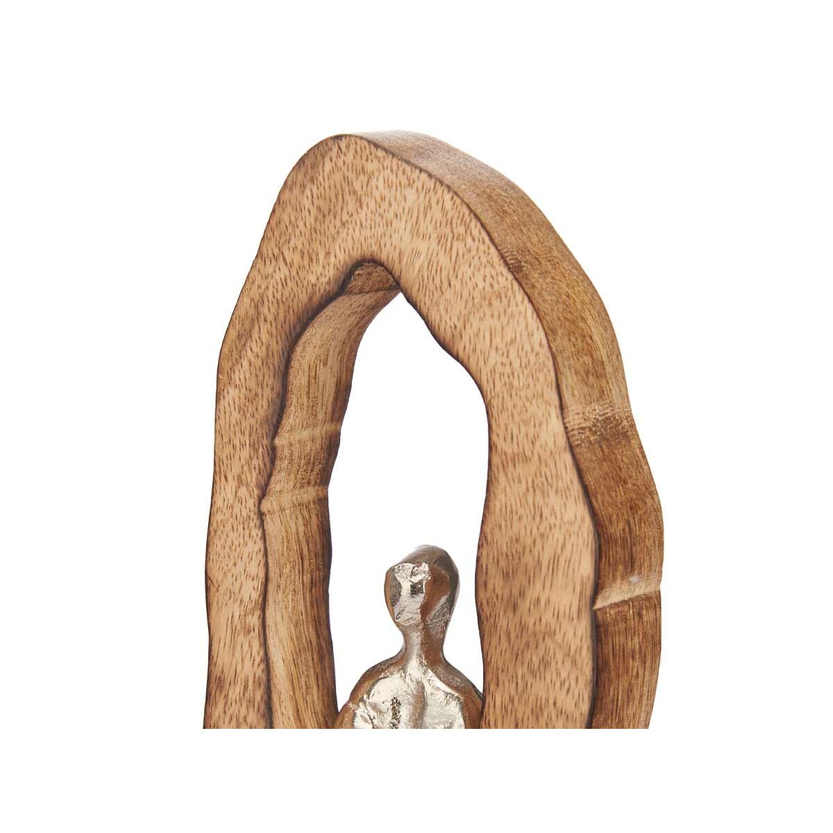 Figurine Décorative Assis Argenté Métal 10 x 41,5 x 7,5 cm (6 Unités)