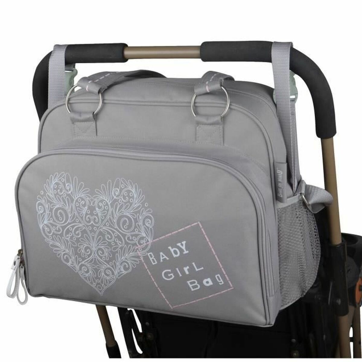 Sac à langer Baby on Board Baby girl Gris