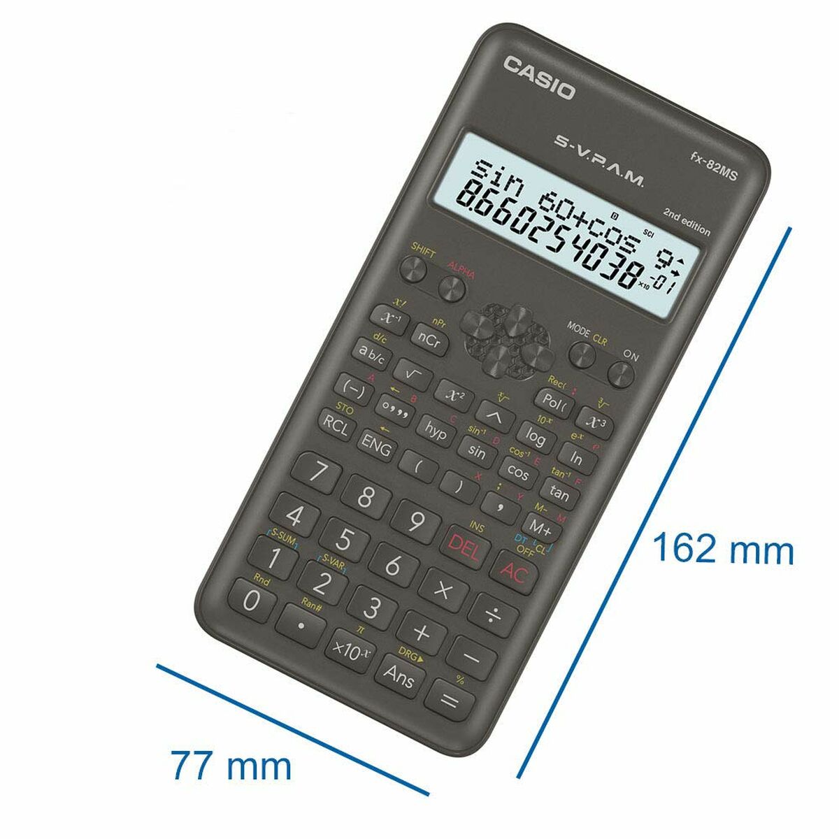 Calculatrice scientifique Casio FX-82 MS2 Noir Gris foncé Plastique