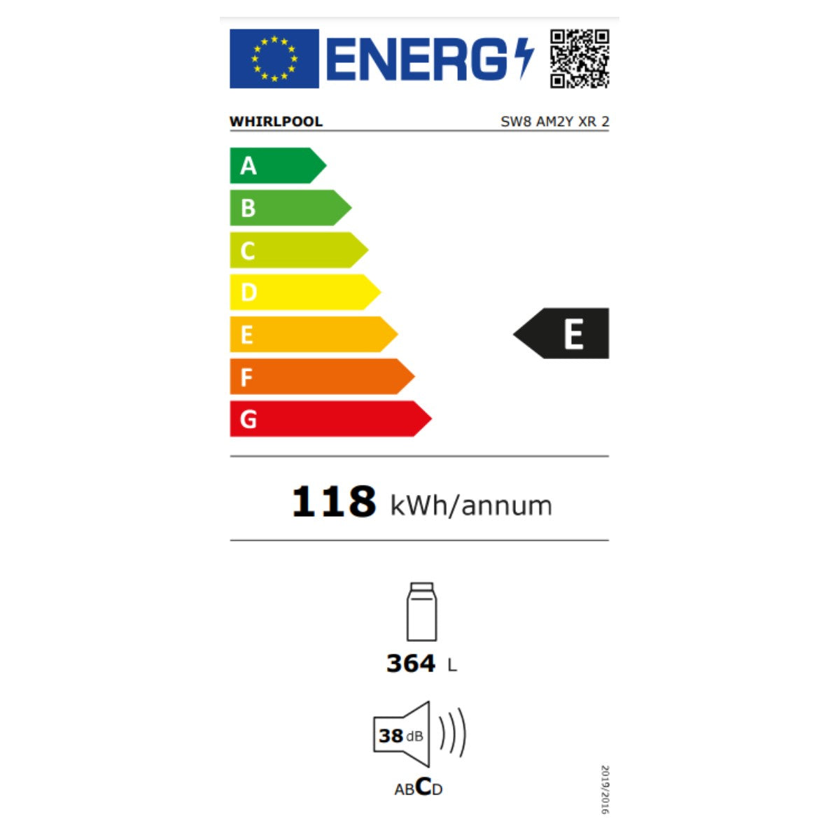 Réfrigérateur Whirlpool Corporation SW8AM2YXR2 Acier (187 x 60 cm)