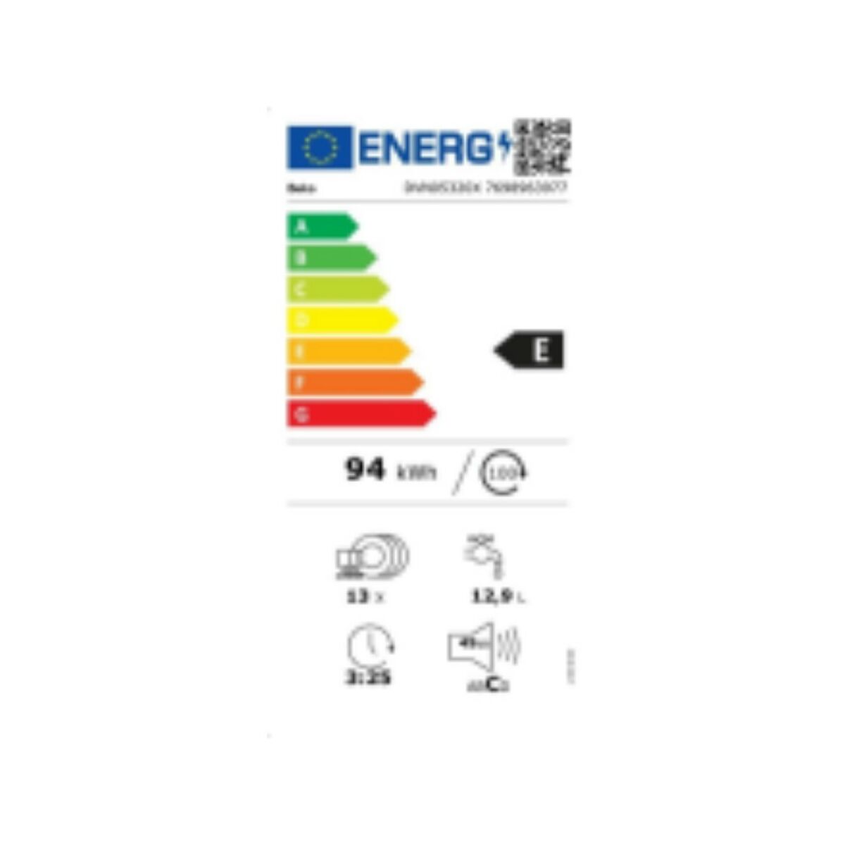 Lave-vaisselle BEKO DVN05320X 60 cm