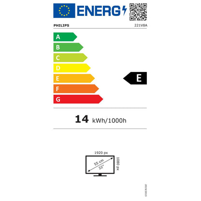 Écran Philips 221V8A/00 21,5" LED VA Flicker free 75 Hz 50-60  Hz