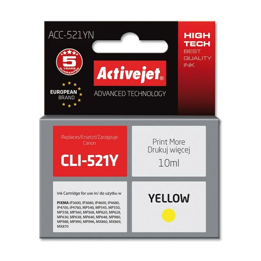 Cartouche d'encre originale Activejet ACC-521YN Jaune