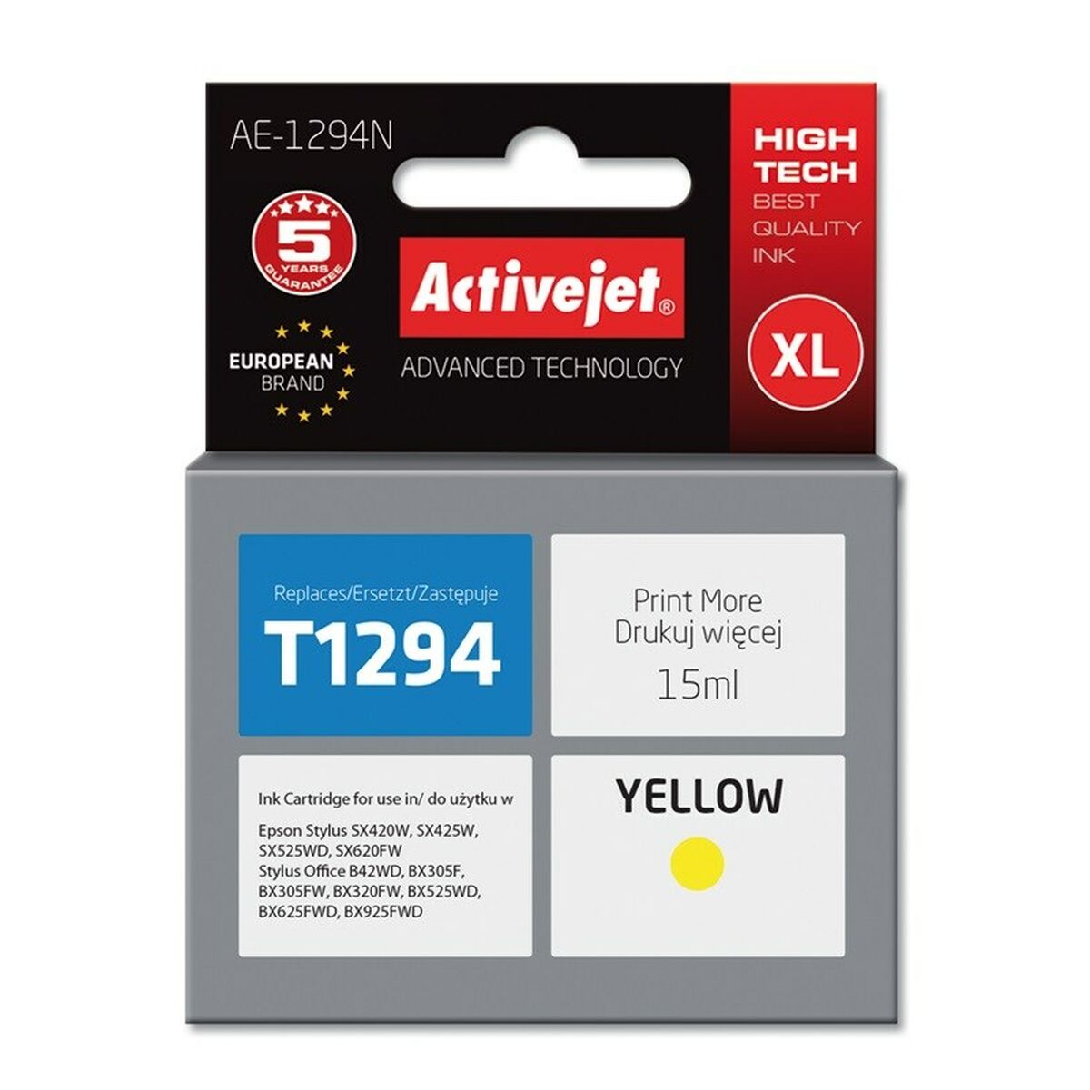 Cartouche d'encre originale Activejet AE-1294N Jaune