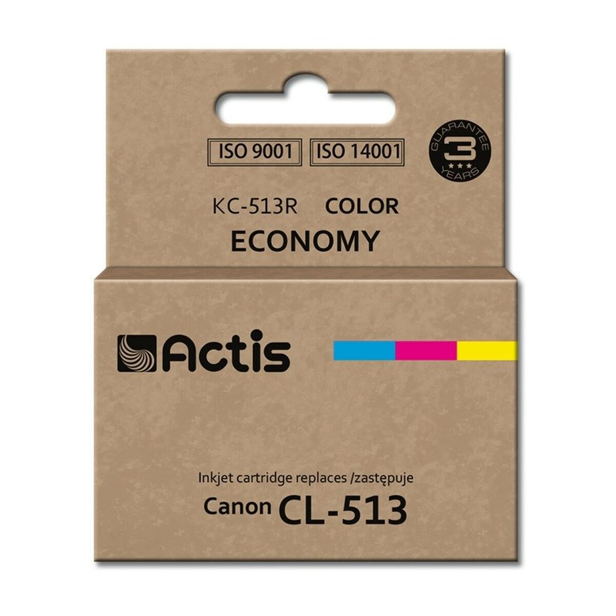 Cartouche d'encre originale Actis KC-513R Cyan/Magenta/Jaune