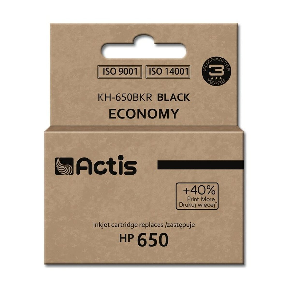 Cartouche d'encre originale Actis KH-650BKR Noir