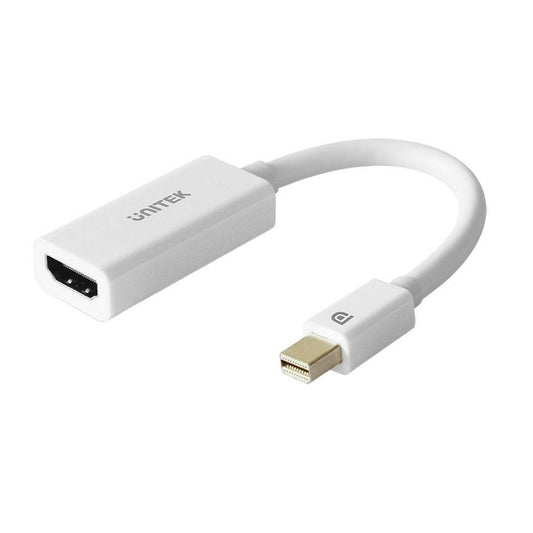 Adaptateur Mini DisplayPort vers HDMI Unitek Y-6331 Blanc 20 cm