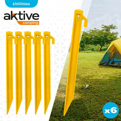 Sardines de camping Aktive 6 Pièces (24 Unités)