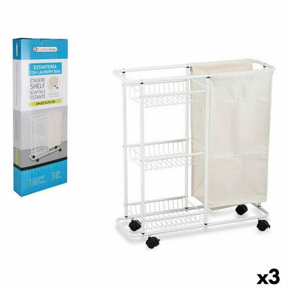 Etagère de salle de bains Confortime Laundry Bag Métal 69 x 22,5 x 75 cm (3 Unités) (69 x 22.5 x 75 cm)