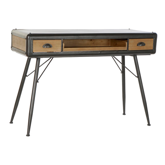 Bureau DKD Home Decor Naturel Gris clair Métal Sapin 118 x 52 x 84 cm