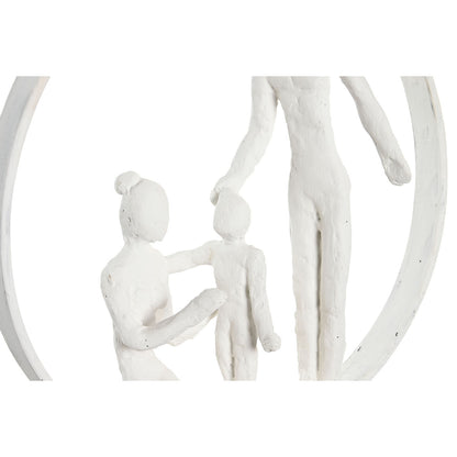 Figurine Décorative DKD Home Decor 23 x 10 x 27 cm Blanc Résine Bois de manguier Famille