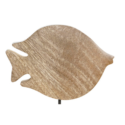 Figurine Décorative Home ESPRIT Blanc Naturel Poisson méditerranéen 18 x 5 x 24 cm