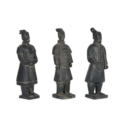 Figurine Décorative Home ESPRIT Gris Guerrier 18,5 x 16,5 x 57 cm (3 Unités)