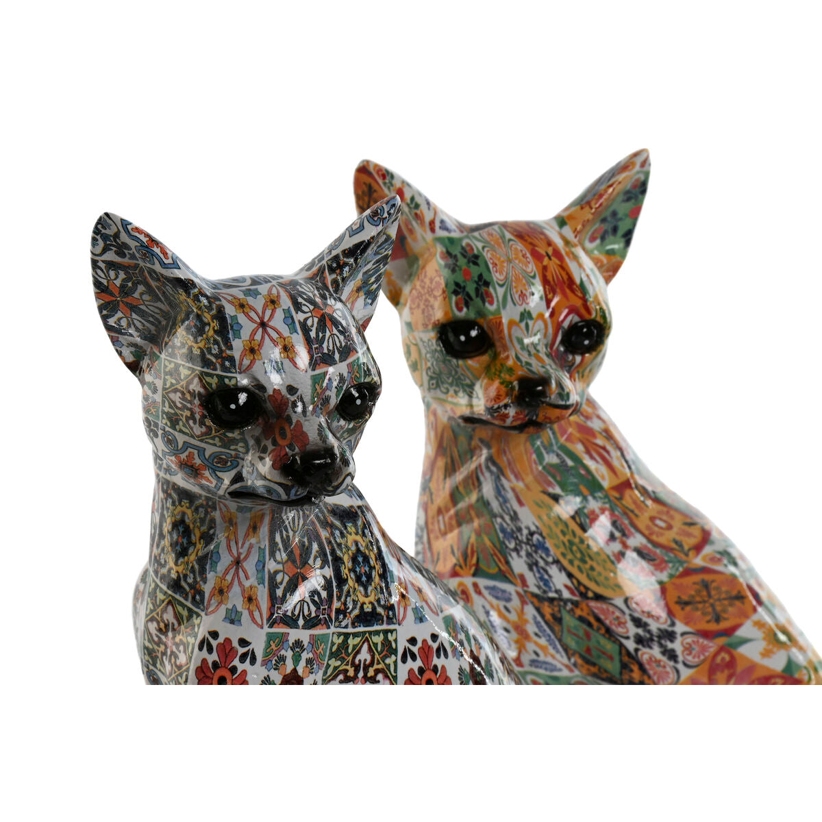 Figurine Décorative Home ESPRIT Multicouleur Chien méditerranéen 12 x 10 x 16 cm (2 Unités)