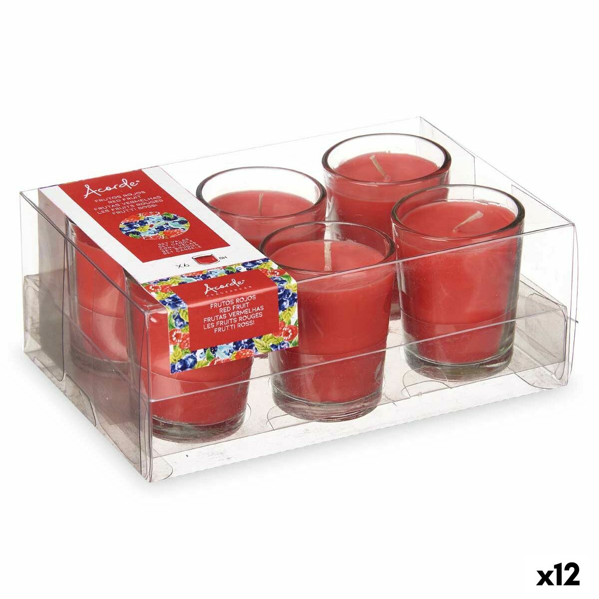 Ensemble de bougies parfumées Fruits rouges x12