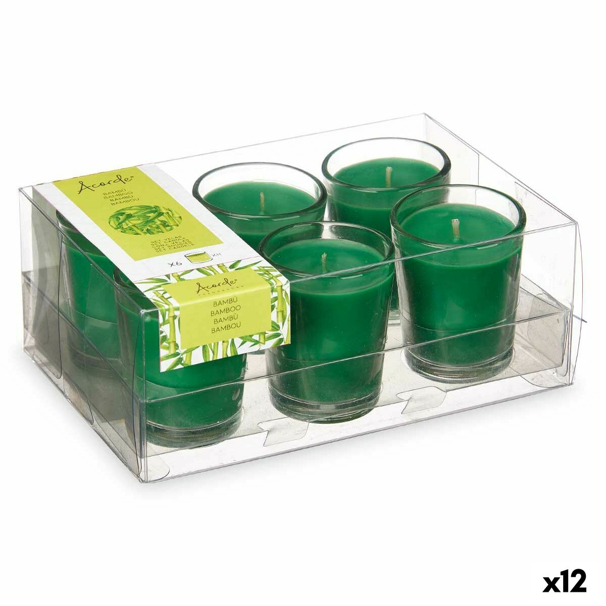 Ensemble de bougies parfumées Bambou x12