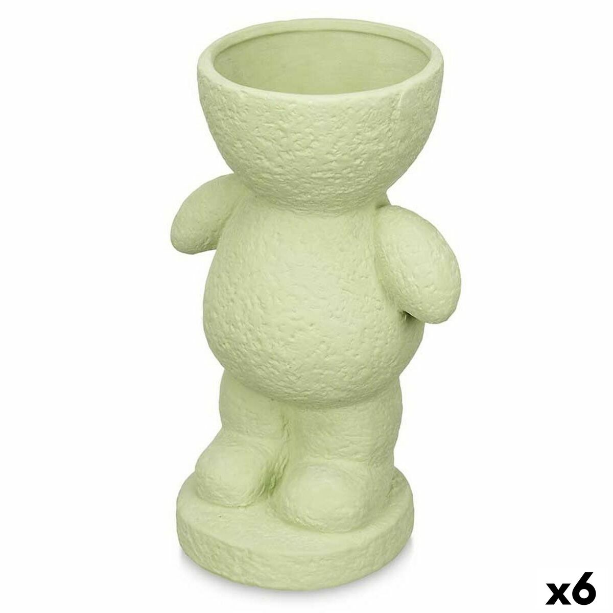 Figurine Décorative Vert Dolomite 16 x 25 x 12 cm (6 Unités) Vase