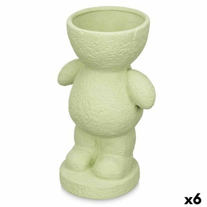 Figurine Décorative Vert Dolomite 16 x 25 x 12 cm (6 Unités) Vase