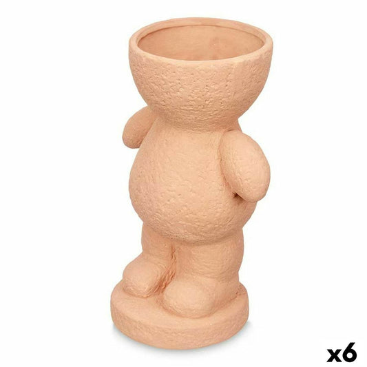 Figurine Décorative Orange Dolomite 16 x 25 x 12 cm (6 Unités) Vase