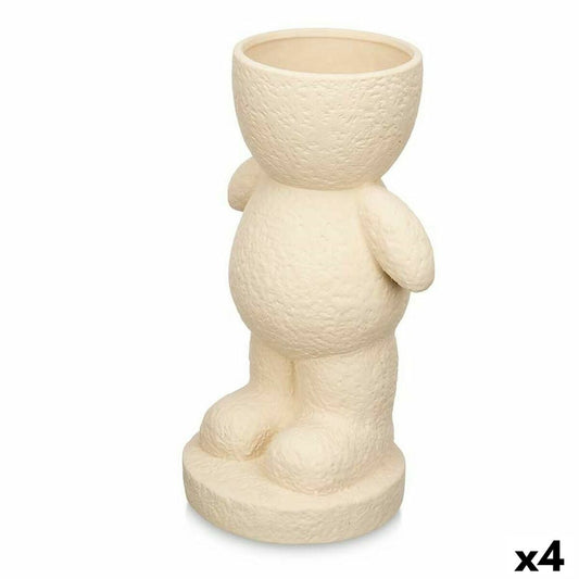 Figurine Décorative Beige Dolomite 19 x 31 x 15 cm (4 Unités) Vase