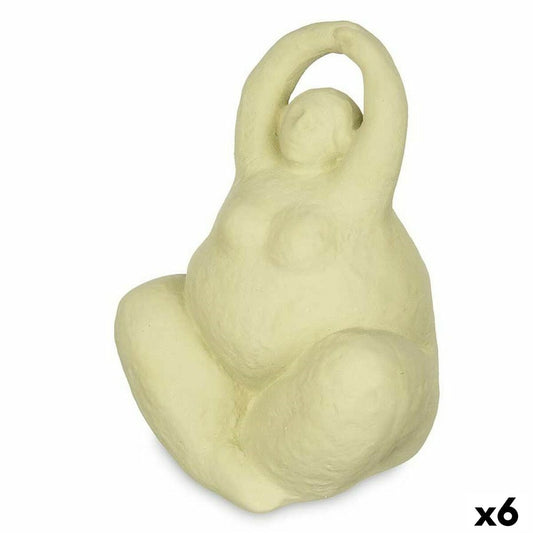 Figurine Décorative Vert Dolomite 14 x 18 x 11 cm (6 Unités) Femme Yoga