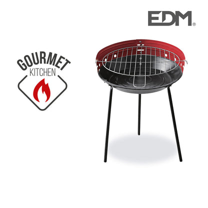 Barbecue à Charbon sur Pied EDM Rouge (Ø 33 x 45 cm)